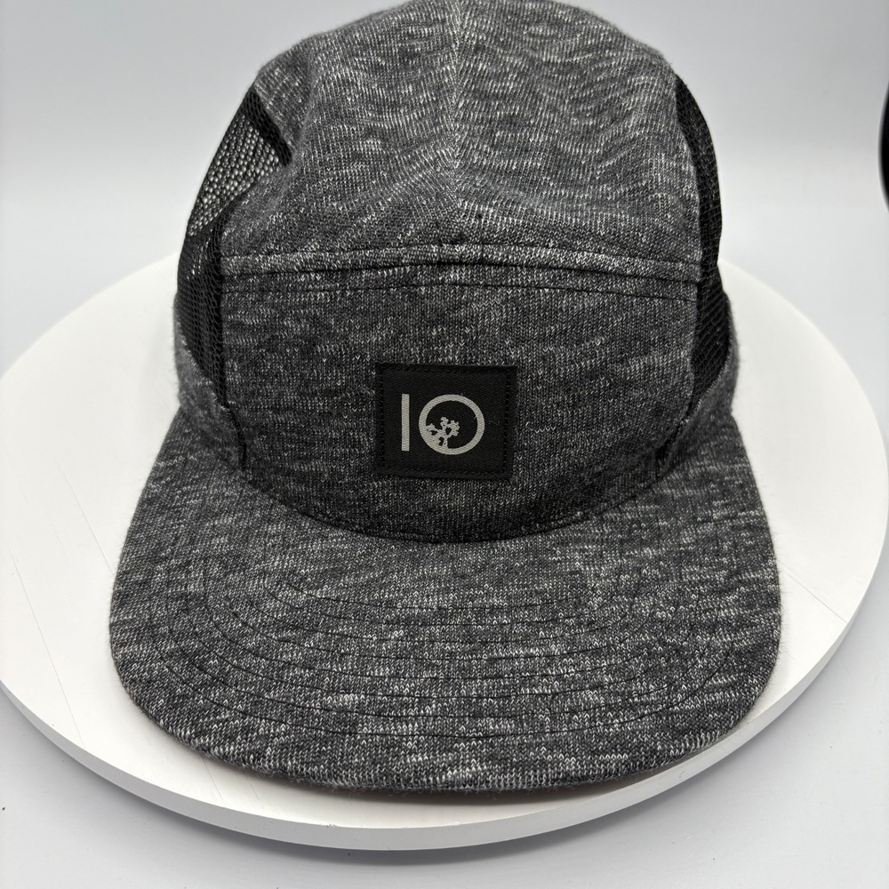 Ten 10 Tree Icon Trucker Hat Snapback Mesh Back Cap Gray/Black